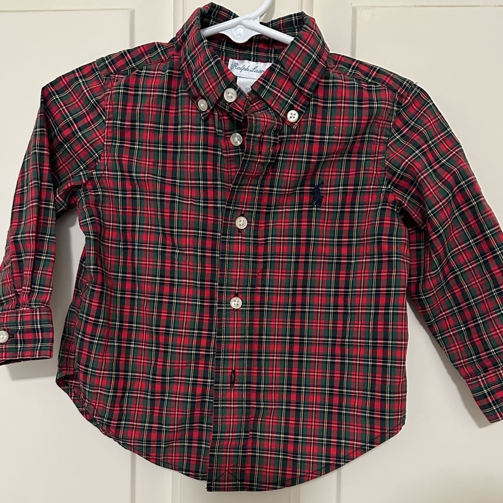 Ralph Lauren Holiday Poplin Botton Up Shirt